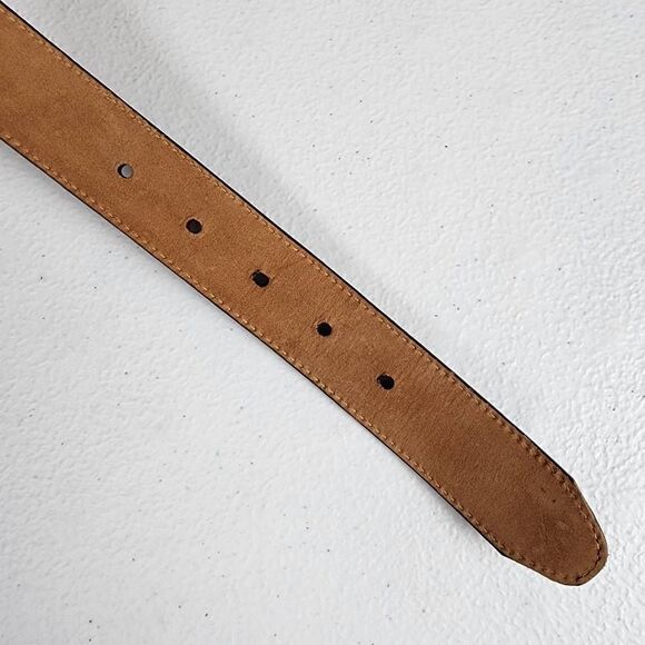 Vintage Brighton- Women’s Belt Brown Moc Crocodile Silver Buckle, Size Medium main image 9